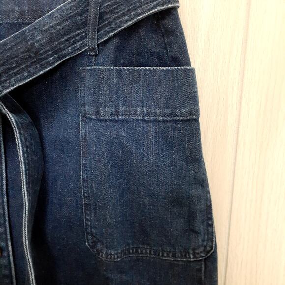 Loft Denim Button Down and Tie Waist Skirt NWT Size 4 - Picture 4 of 5